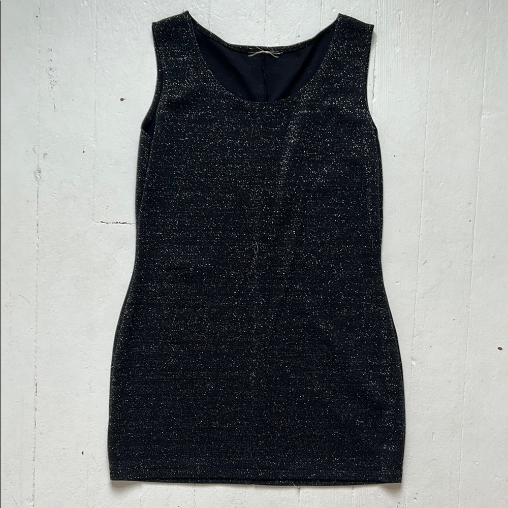 Vintage Black Sparkle Mini Dress